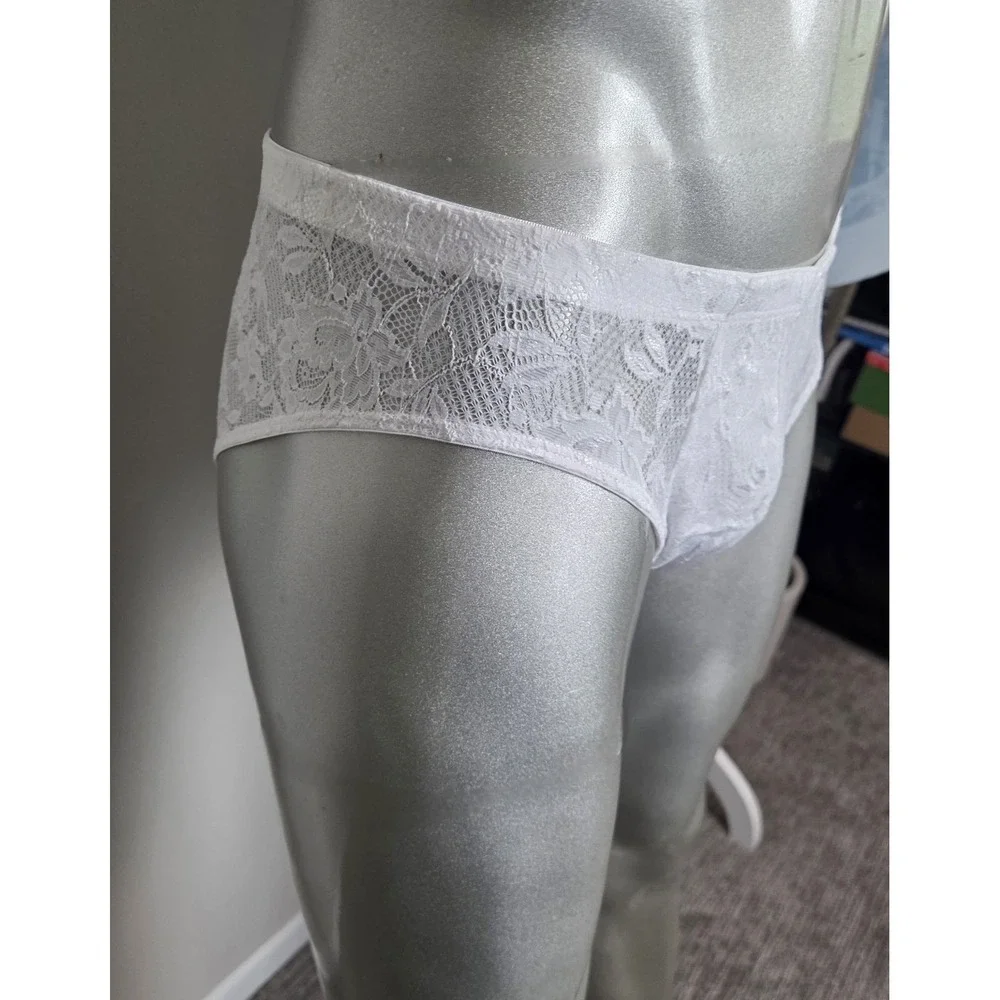 Cosabella Never Say Never Lace Brief White Underwear Soft Stretch Comfort M